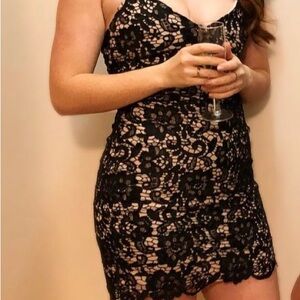 Black lace dress